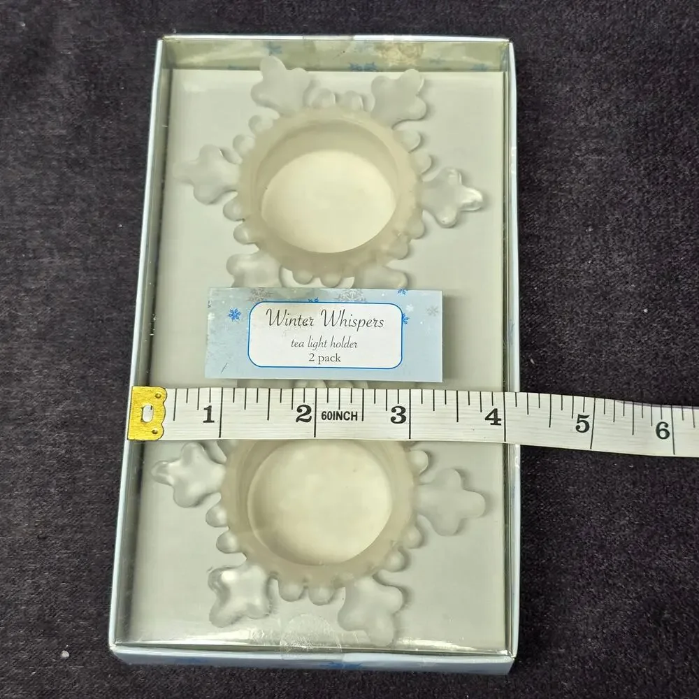 Noteworthy Snowflake Winter Whispers Tea Light Candle Holder 3